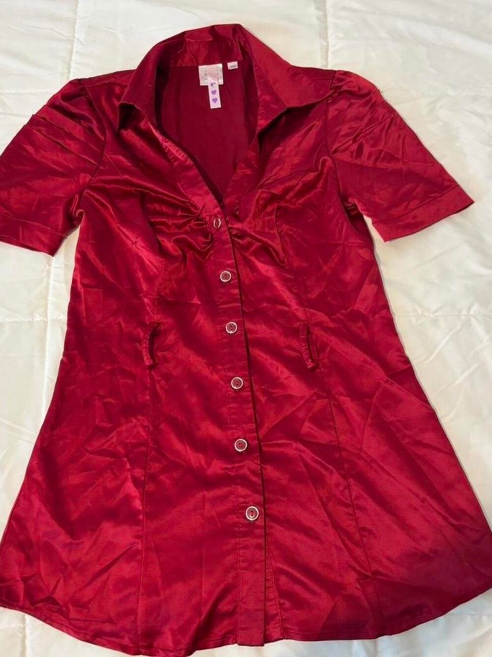Women's Burgundy and Red Blouse